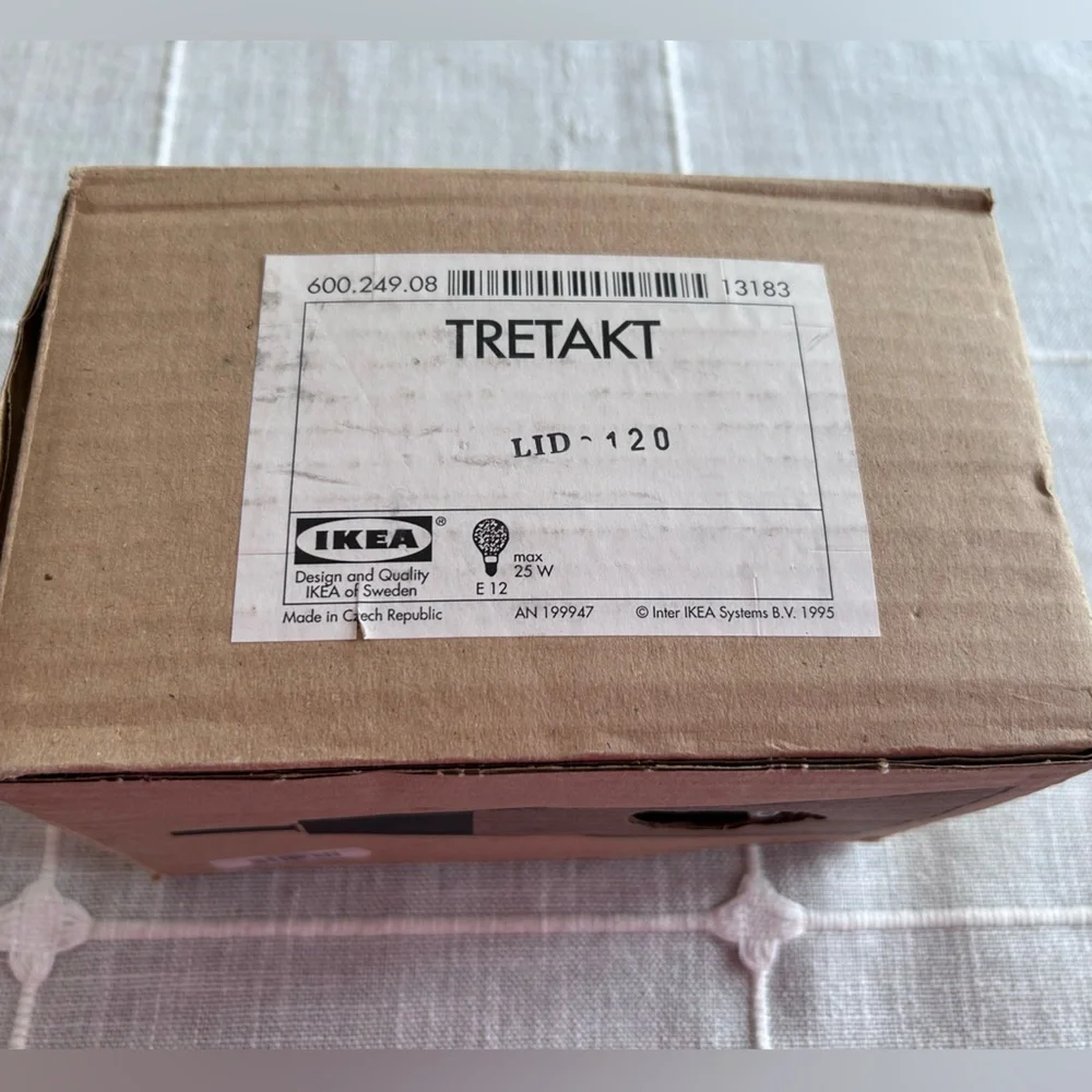 Set of 2 - IKEA TRETAKT - white & gray plug in pendant lights